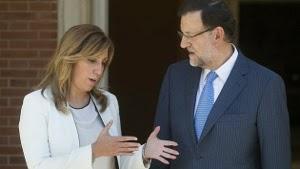 Susana Díaz en la corte del Rey Rajoy