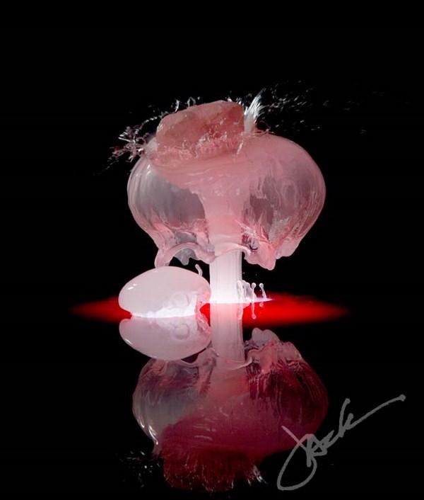 esculturas con liquidos de colores por jack long