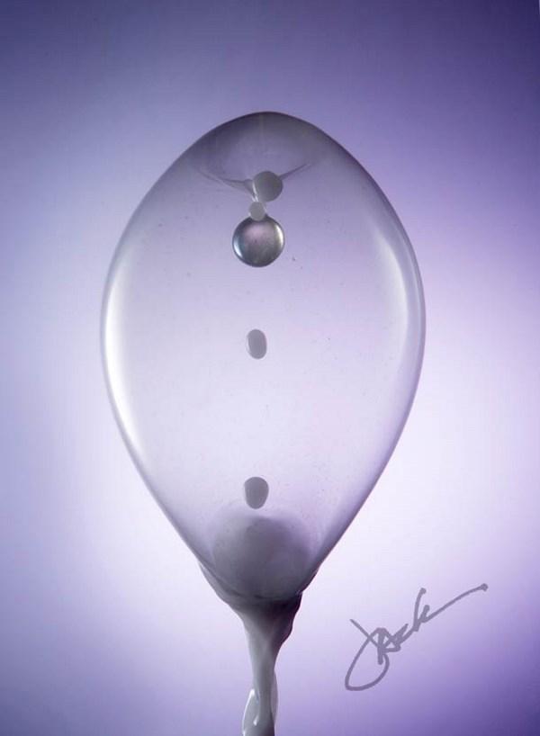 esculturas con liquidos de colores por jack long