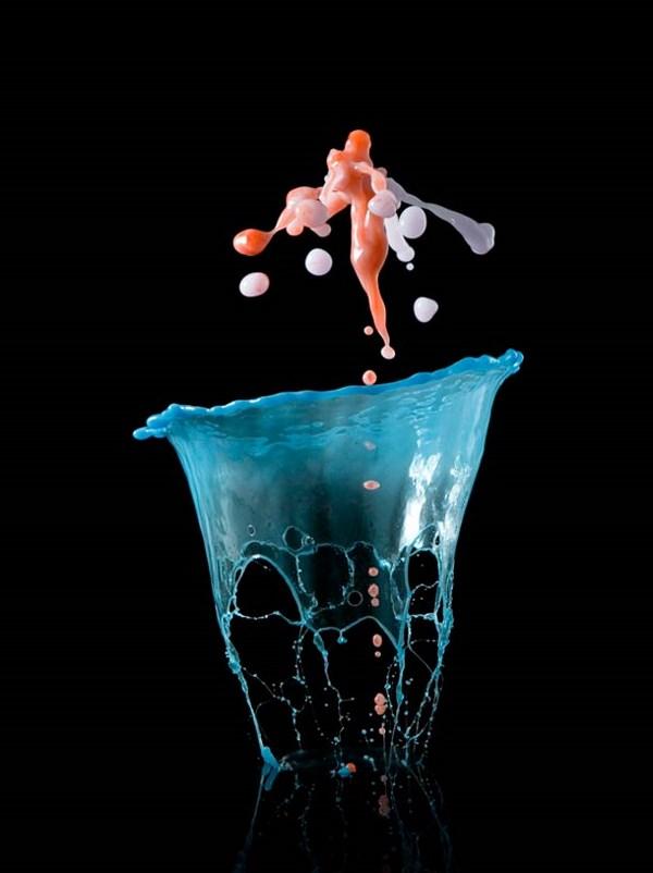 esculturas con liquidos de colores por jack long