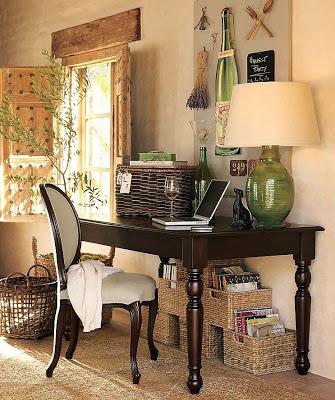 Decoracion Rustica con Canastas