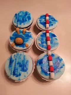 Cupcakes de natación