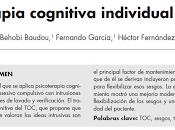 Psicoterapia cognitiva individual Trastorno Obsesivo Compulsivo Behobi col.