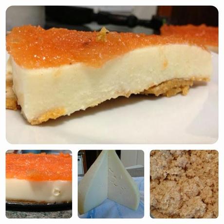 Galletas, queso y membrillo.