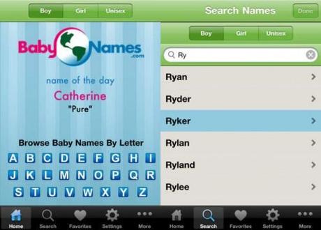 Nombres infantiles en iOS