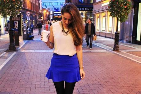 blue skirt outfit