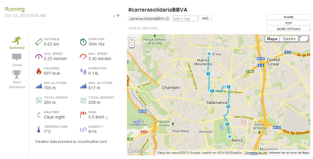 Mis 5km de la Carrera solidaria BBVA (#carrerasolidariaBBVA)