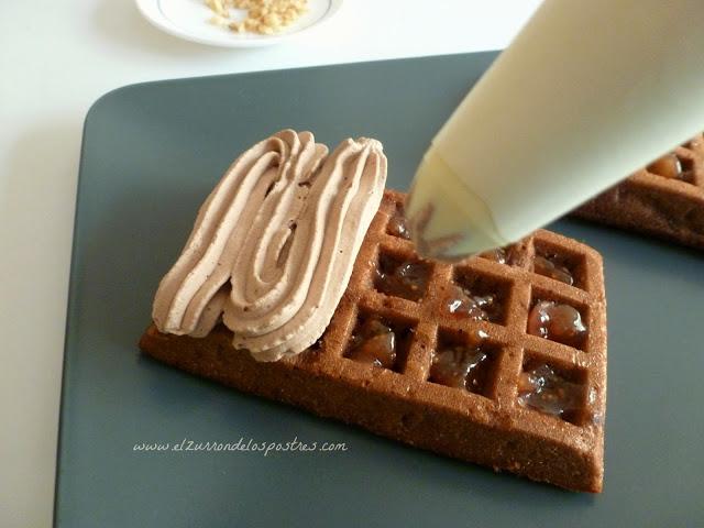 Pastel de Gofres con Trufa e Higos