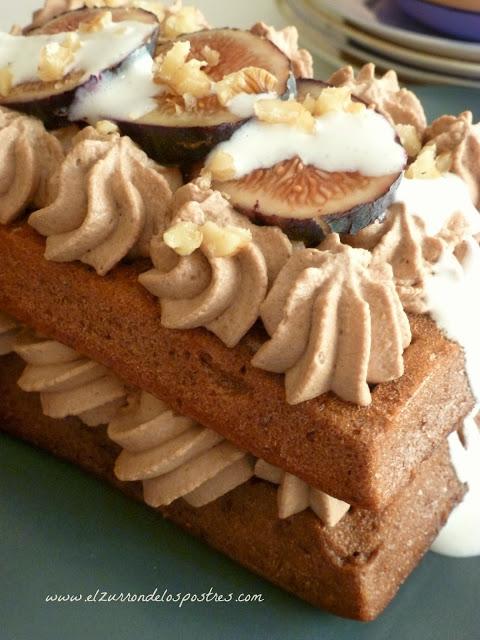 Pastel de Gofres con Trufa e Higos