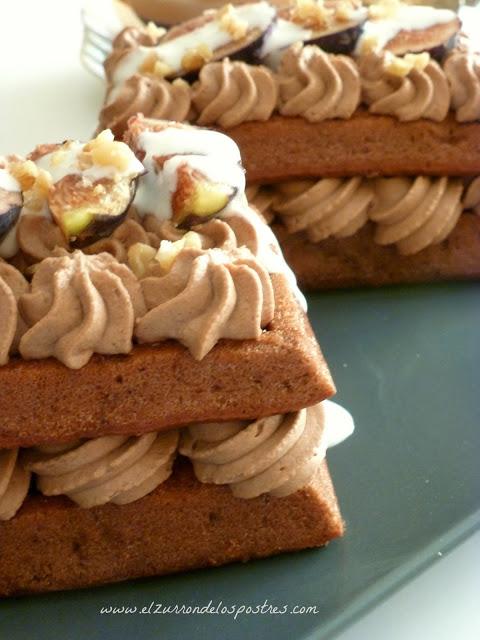 Pastel de Gofres con Trufa e Higos