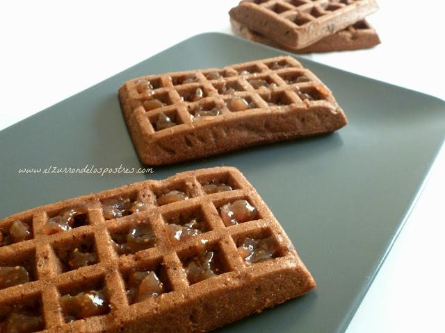 Pastel de Gofres con Trufa e Higos