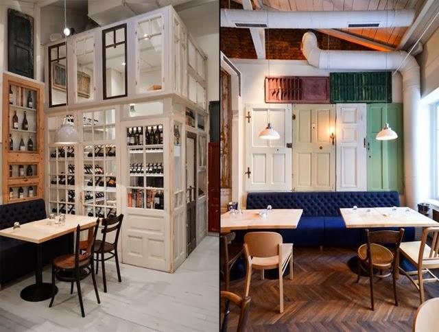 Bon: Un restaurante con puertas por todas partes