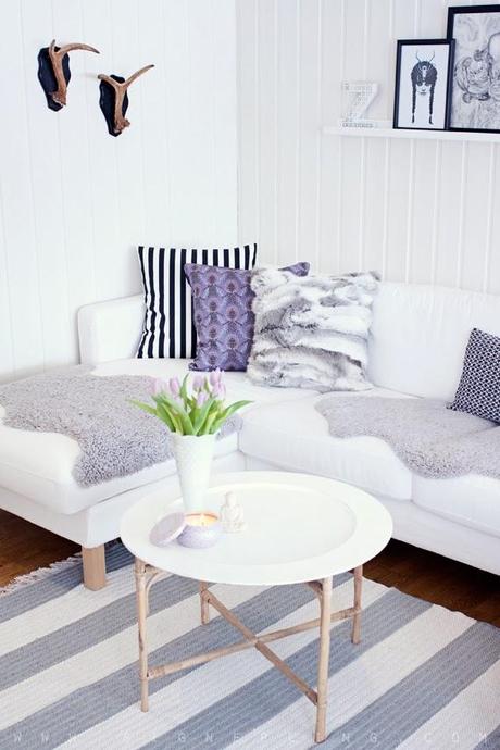 INSPIRACION PARA UN SALON FEMENINO Y SERENO