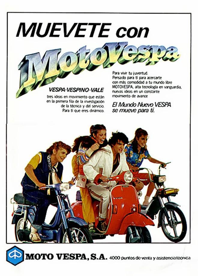 Vespa Publicidad de los años 80