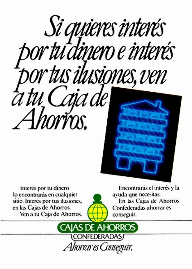 Cajas de Ahorros Publicidad de los años 80