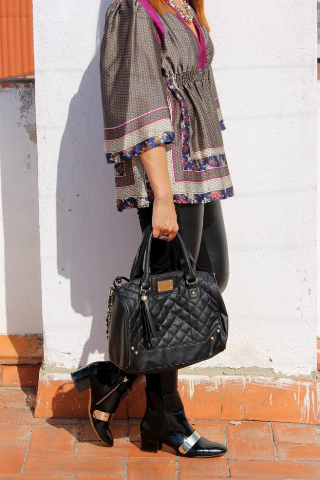 Patent leather booties