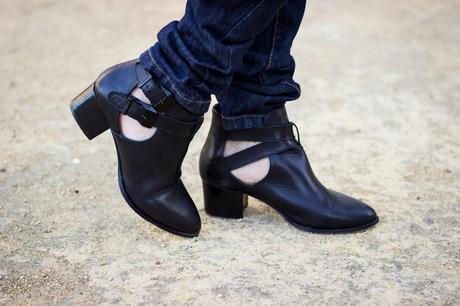 Tartan And Cut Out Booties For A Casual Look