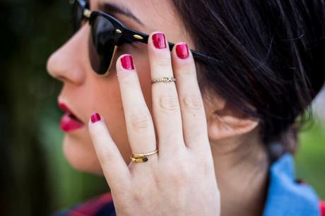 Tartan And Cut Out Booties For A Casual Look