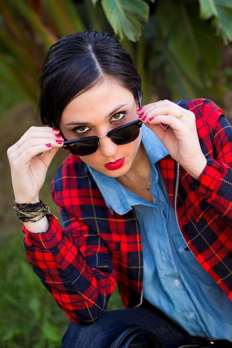 Tartan And Cut Out Booties For A Casual Look