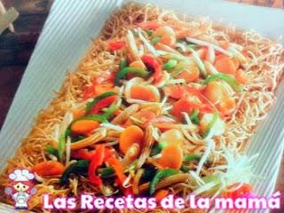 Chow mein con verduras