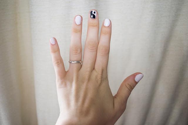 White nails.