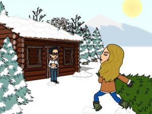 Queriendo ya comprar el árbol de Navidad