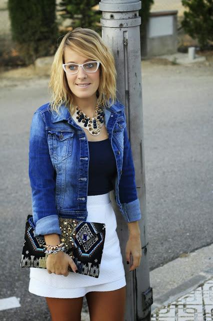 White skirt in winter