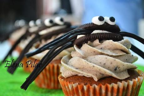 Cupcakes-Araña para Halloween (o Cupcakes de Oreo para cualquier día del año)