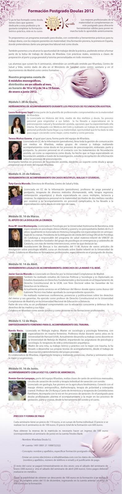 Seminarios tres y cuatro del curso de Doulas.