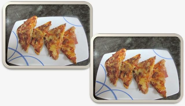 CANAPÉS - PIZZAS CON SALSA BARBACOA