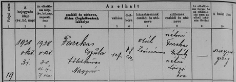 1929 07 19 - muerte - Fazekas Gyuliane (1861-1929)