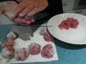 Albóndigas con uvas