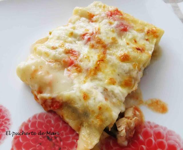 CANELONES DE POLLO