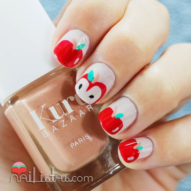 Nail Art de frutas | Uñas decoradas con manzanas rojas