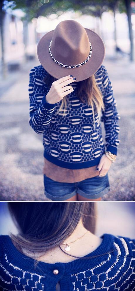 street style barbara crespo navy knitwear eleven paris outfit