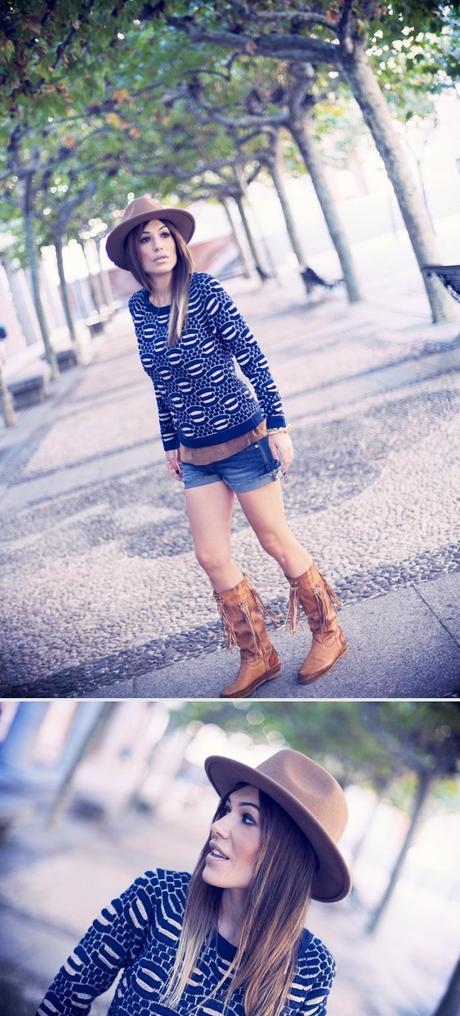 street style barbara crespo navy knitwear eleven paris outfit