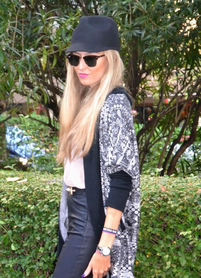 Leather pants & Lovely hat