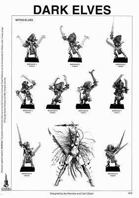 Hoja de catálogo con los 9 modelos de Elfas Brujas