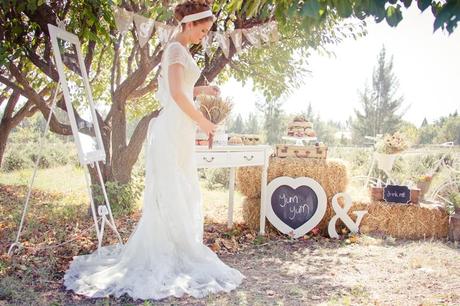 Una mesa dulce muy rustica y de temporada