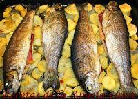 TRUCHAS CON JAMÓN AL HORNO