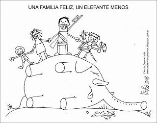 Una familia feliz, un elefante menos