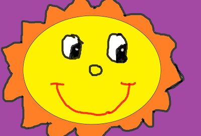 Dibujo el sol en la computadora