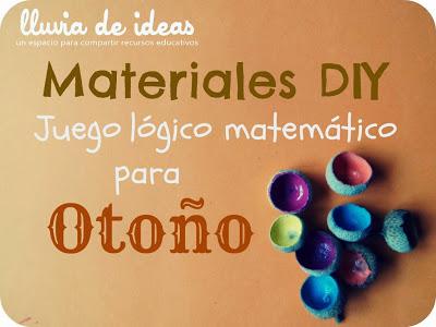 Materiales DIY: Juego lógico matemático de otoño