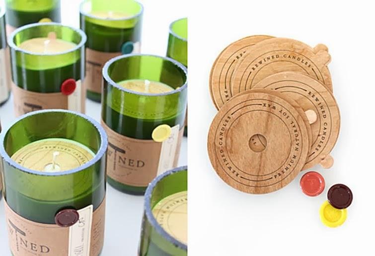 Packaging chulísimo... Velas + vino!