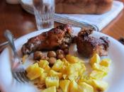 Conejo especiado coñac champiñones