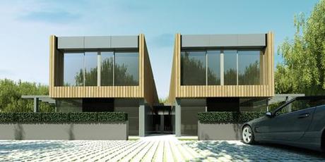 A-cero Projects NUEVOS DISEÑOS DE FACHADA PARA PROYECTO DE VIVIENDAS PAREADAS EN FRANCIA