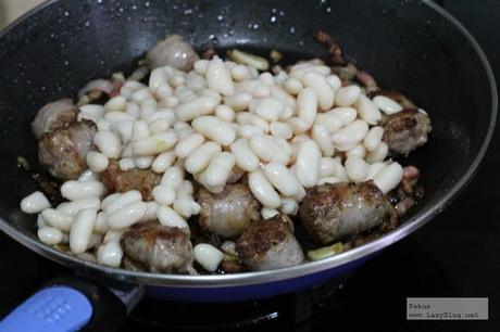 Butifarra con judías blancas. Receta