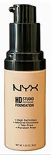 HD Studio Foundation Nyx, un fondo de maquillaje muy recomendado.