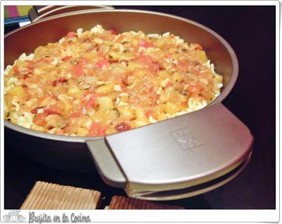 Mafalda con calabacin y tomate Mafalda con calabacin y tomate