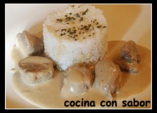 Solomillo de cerdo en salsa de ceps